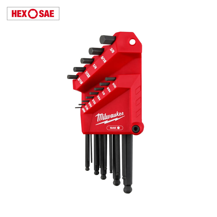 Milwaukee 48-22-2185 13-Key Ball End L-Key Set - SAE