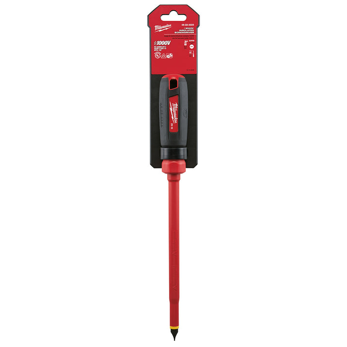 Milwaukee (366) 48-22-2223 3/8" Slotted - 8" 1000V Insulated Screwdriver