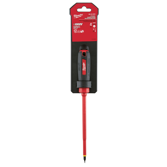 Milwaukee (366) 48-22-2232 3/16" Cabinet - 6" 1000V Insulated Screwdriver