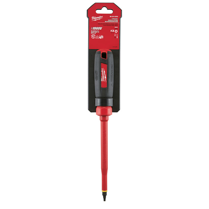 Milwaukee (366) 48-22-2253 No.3 Square - 6" 1000V Insulated Screwdriver