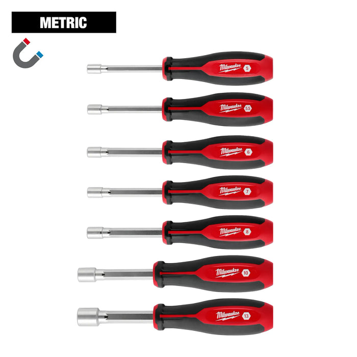 Milwaukee (366) 48-22-2548 7Pc Metric Hollowcore™ Magnetic Nut Driver Set