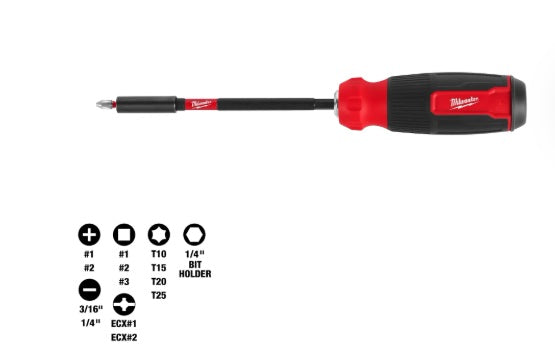 Milwaukee 48-22-2915 14IN1 MULTI-BIT SCREWDRIVER W/ SHOCKWAVE IMPACT DUTY