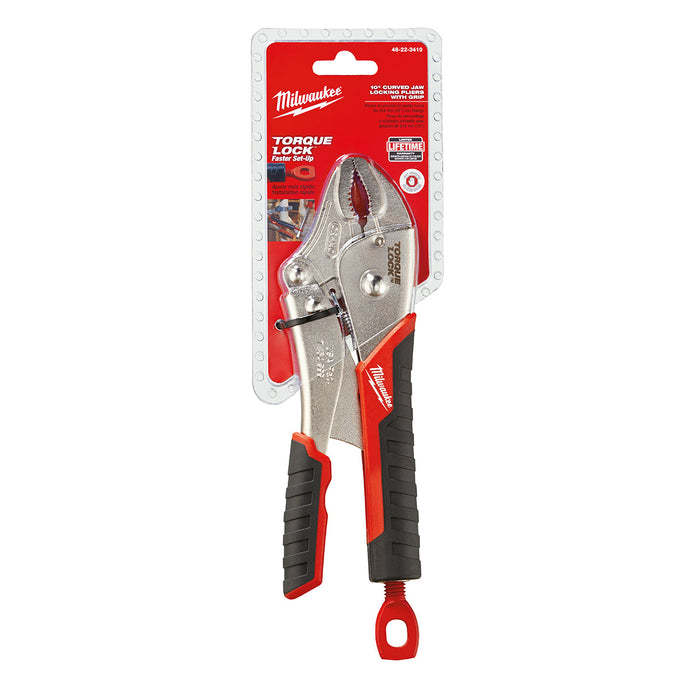Milwaukee 48-22-3410 10" TORQUE LOCK™ Curved Jaw Locking Pliers with Grip