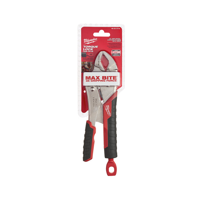 Milwaukee 48-22-3710 10" TORQUE LOCK Straight Jaw Locking Pliers with MAXBITE™
