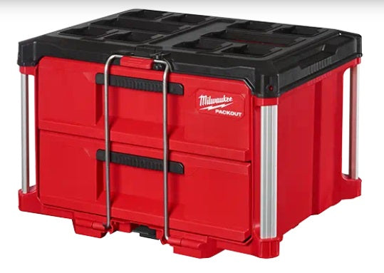 Milwaukee (366) 48-22-8442 PACKOUT™ 2-Drawer Tool Box (Height 14.3", Width 22.2", Length 16.3")