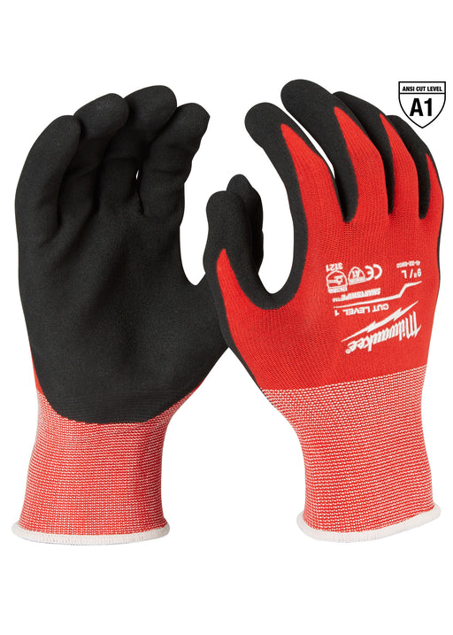 Milwaukee 48-22-8902 Milwaukee Cut Level 1 Nitrile Dipped Gloves, Size Large