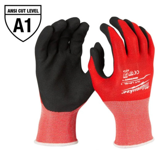 Milwaukee 48-22-8904B Milwaukee Cut Level 1 Nitrile Dipped Gloves, 12 Pack, Size 2X-Large