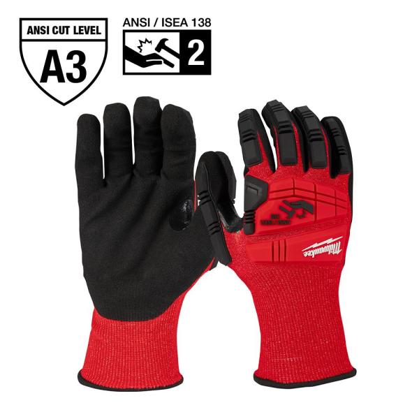 Milwaukee 48-22-8973 Impact Cut Level 3 Nitrile Dipped Gloves, X-Large