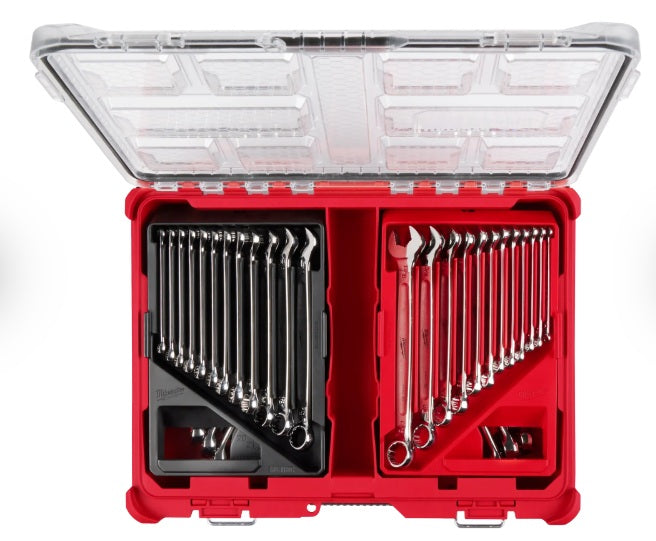 Milwaukee (366) 48-22-9485 30pc Metric & SAE Combination Wrench Set with PACKOUT™ Organizer