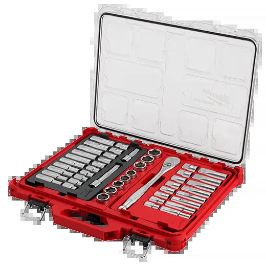Milwaukee 48-22-9487 47pc 1/2" Drive Ratchet & Socket Set with PACKOUT™ Low-Profile Organizer