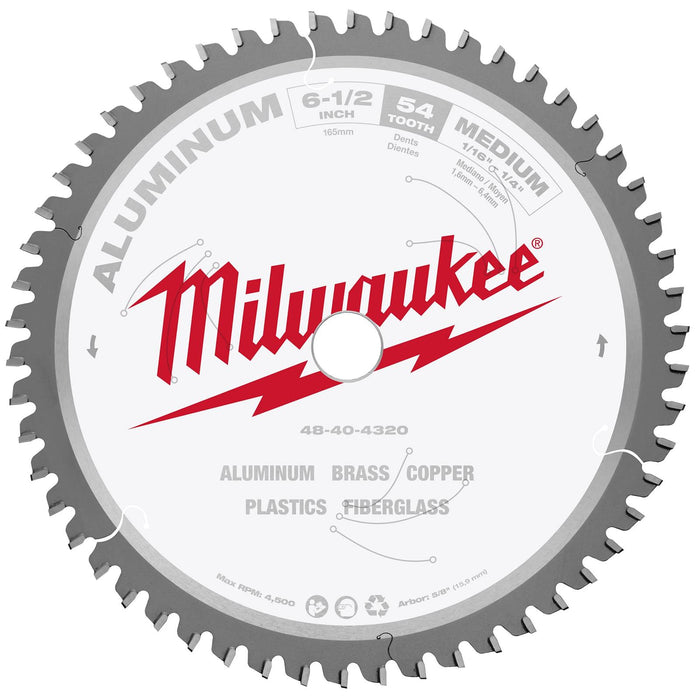 Milwaukee 48-40-4320 6-1/2IN 54T ALUMINUM CSB,