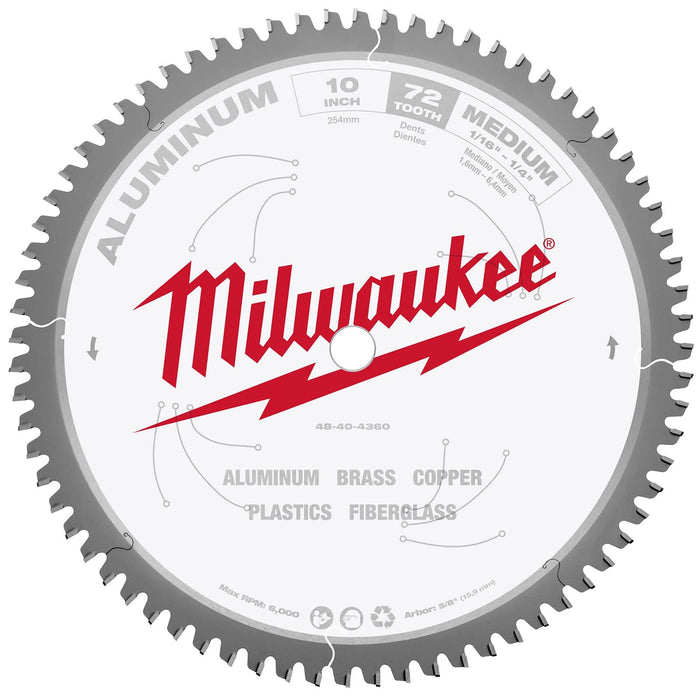 Milwaukee 48-40-4360 10IN 72T ALUMINUM CSB,