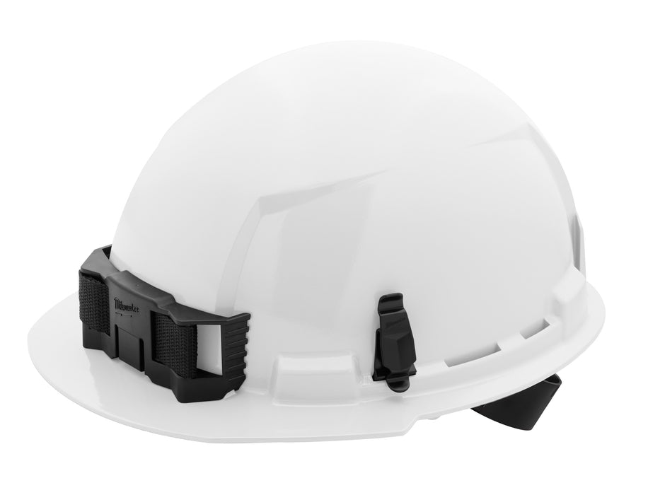 Milwaukee 48-73-1100 BOLT™ White Front Brim Hard Hat w/4pt Ratcheting Suspension (USA) - Type 1, Class E