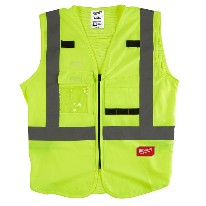 Milwaukee 48-73-5062 CLASS 2 HIGH VISIBILITY YELLOW SAFETY VEST - L/XL (CSA)