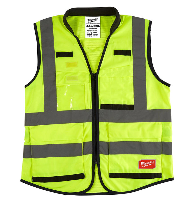 Milwaukee 48-73-5063 CLASS 2 HIGH VISIBILITY YELLOW SAFETY VEST - 2XL/3XL (CSA)