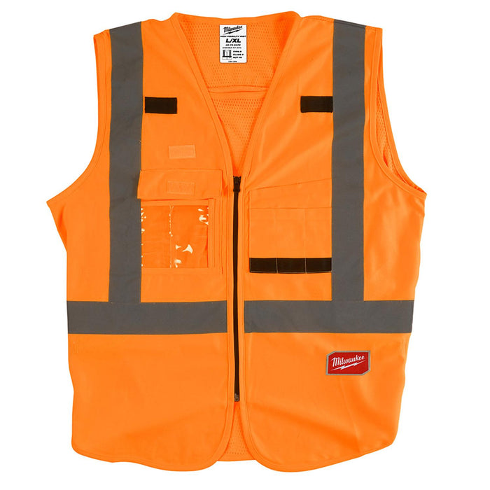 Milwaukee (366) 48-73-5071 CLASS 2 HIGH VISIBILITY ORANGE SAFETY VEST - S/M (CSA)