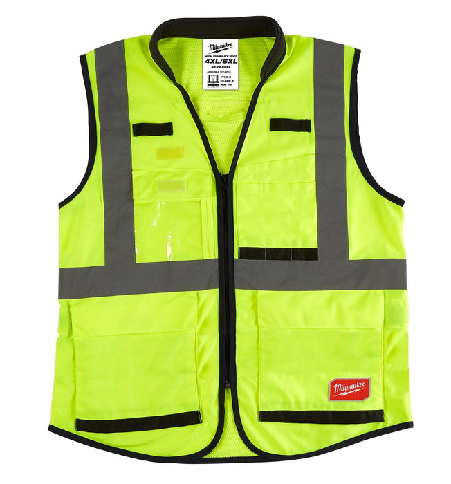 Milwaukee (366) 48-73-5081 CLASS 2 HIGH VISIBILITY YELLOW PERFROMANCE SAFETY VEST -S/M (CSA)
