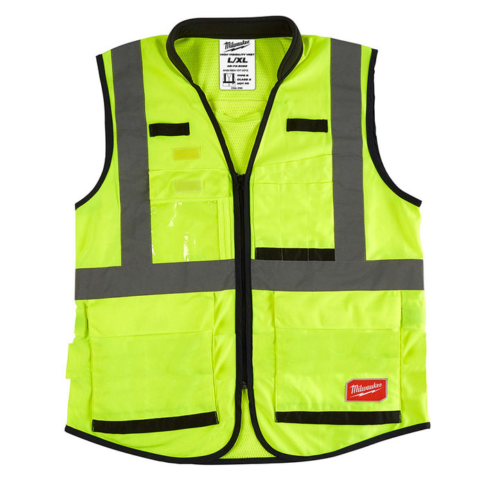 Milwaukee 48-73-5082 CLASS 2 HIGH VISIBILITY YELLOW YELLOW PERFROMANCE SAFETY VEST - L/XL (CSA)