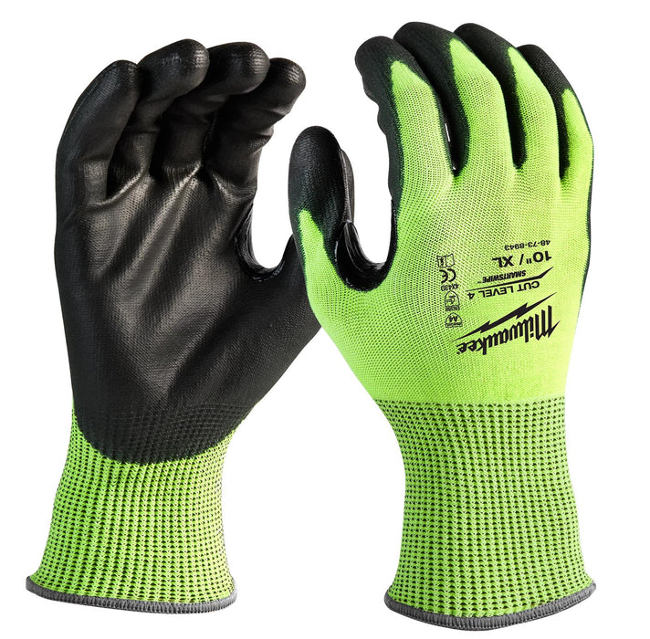 Milwaukee (366) 48-73-8943 (6) CUT 4 HIGH VIS GLOVES