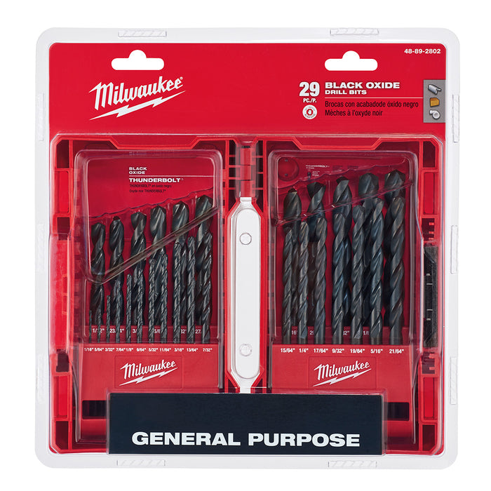 Milwaukee 48-89-2802 Thunderbolt® Black Oxide Drill Bit Set (29 PC)