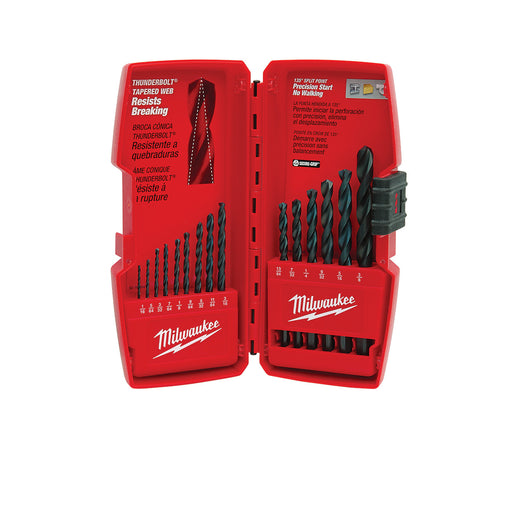 Milwaukee (366) 48-89-2803 Thunderbolt® Black Oxide Drill Bit Set (15 PC)