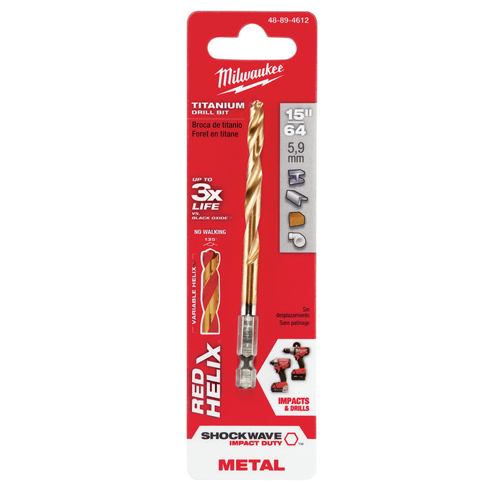 Milwaukee 48-89-4612 15/64" Titanium SHOCKWAVE™