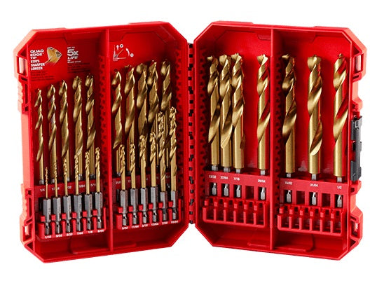 Milwaukee 48-89-4672 SHOCKWAVE IMPACT DUTY™ RED HELIX™ TITANIUM DRILL BIT SET - 29PC