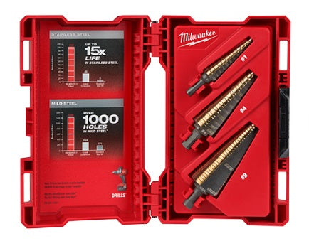 Milwaukee 48-89-9291 Milwaukee® Cobalt Step Bit Kit (3PC)