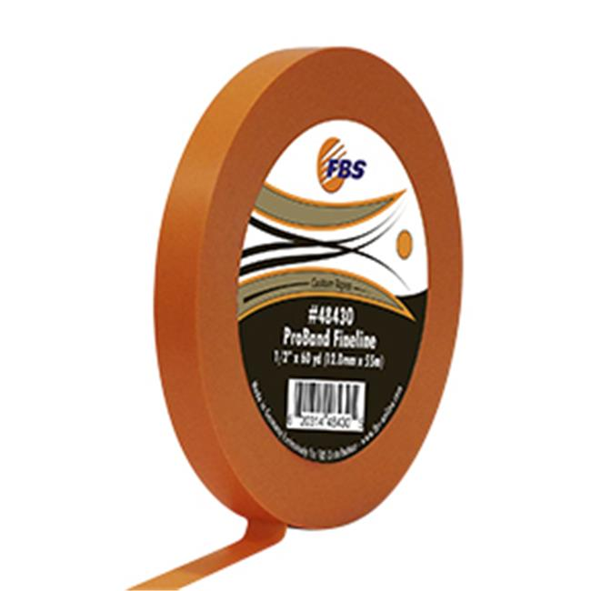 FBS Distribution (327) 48430 Proband Fine Line Tape - Orange - 1/2In X 60 Yards (12.8Mm X 55M)