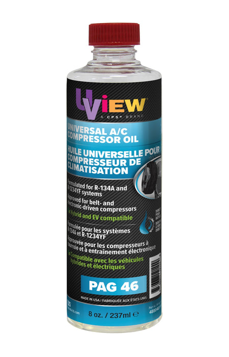 Uview Products 488046YFPB UVIEW® UNIVERSAL PAG A/C OIL, 8OZ BOTTLE