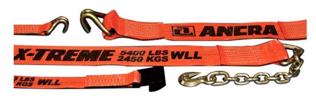 Ancra 48922-10 2 X 18" Fixed End Strap w/ 40891-18 Flat Hook & Loop
