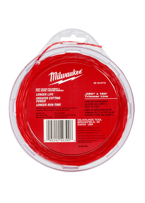 Milwaukee 49-16-2712 Mil 49-16-2712-.080" x 150' Trimmer Line