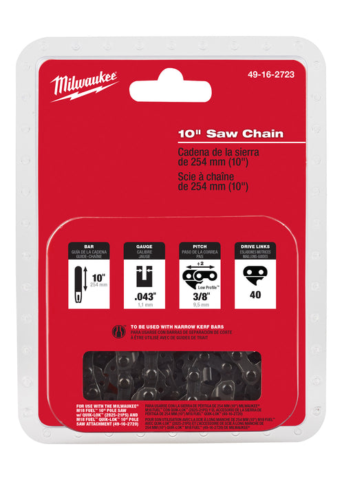 Milwaukee (366) 49-16-2723 Mil 49-16-2723-10" Saw Chain
