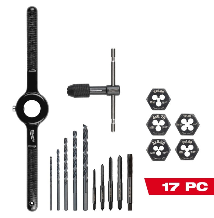 Milwaukee 49-22-5601 17PC Metric Tap and Die Set