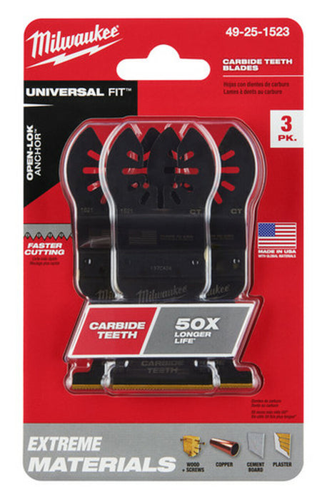 Milwaukee (366) 49-25-1523 3PK 1-3/8IN CARBIDE TEETH