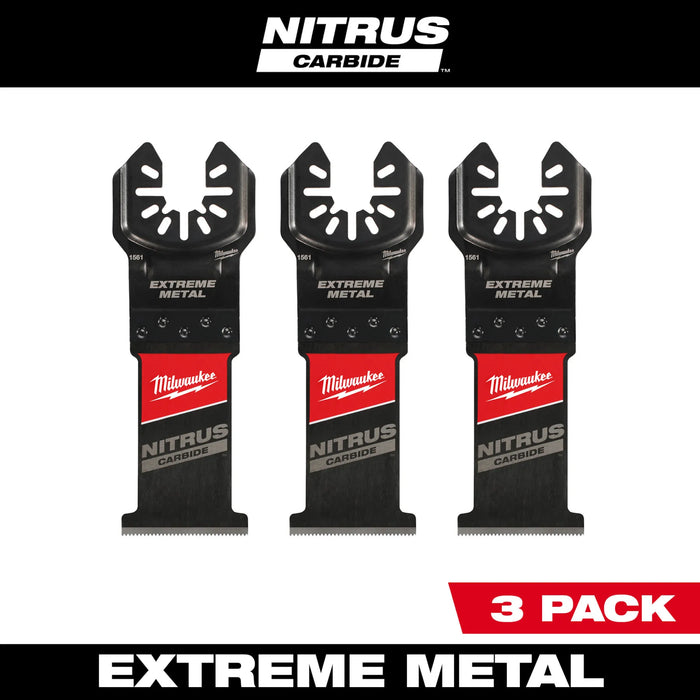 Milwaukee 49-25-1563 NITRUS CARBIDE™ Extreme Metal Universal Fit OPEN-LOK™ Multi-Tool Blade