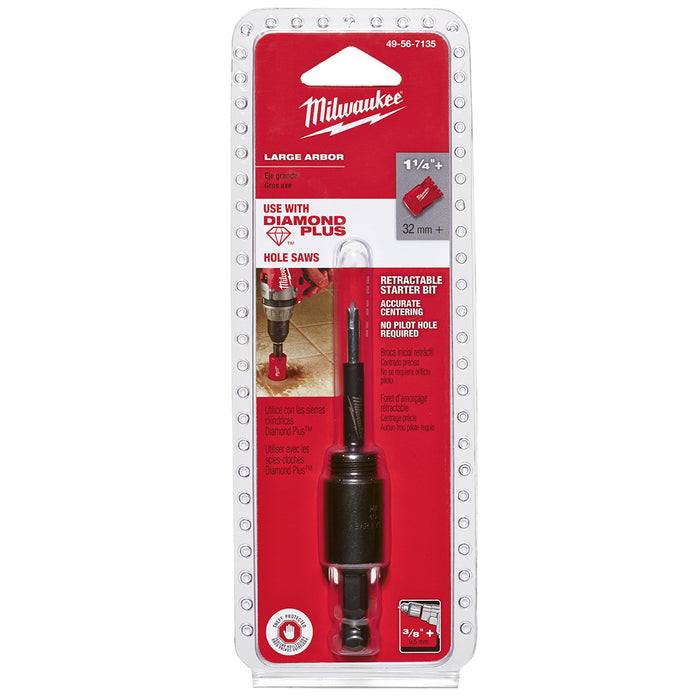 Milwaukee (366) 49-56-7135 Retractable Starter Bit with Large Arbor