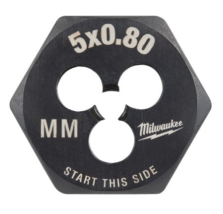 Milwaukee (366) 49-57-5329 M5-0.80 mm 1-Inch Hex Threading Die