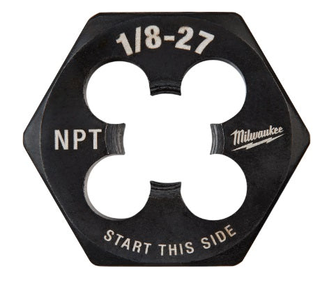 Milwaukee 49-57-5389 1/8"-27 NPT 1-Inch Hex Threading Die