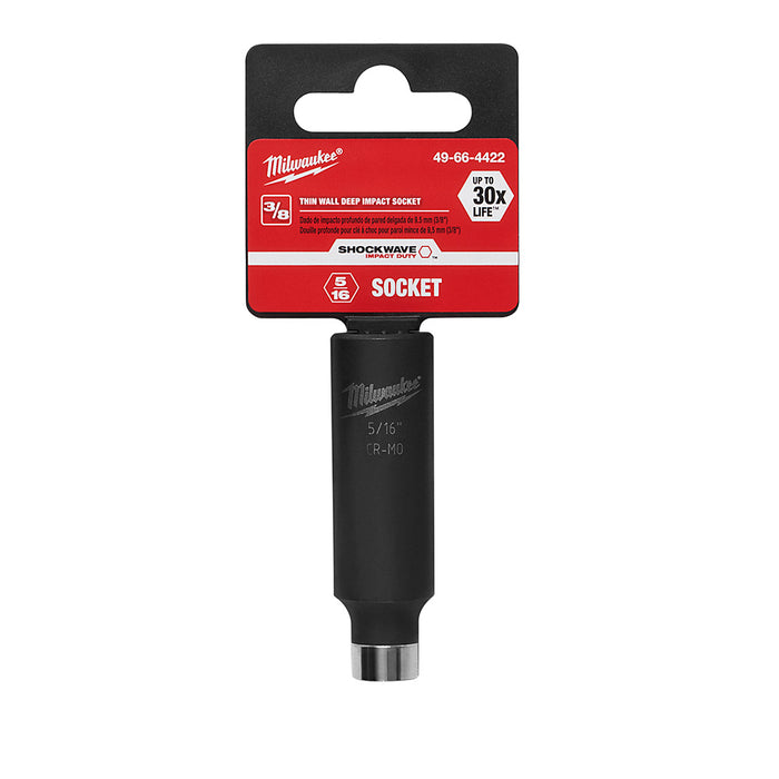 Milwaukee (366) 49-66-4422 SHOCKWAVE™ 3/8" Deep Well Socket 5/16"