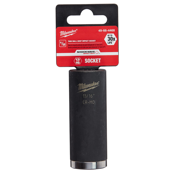 Milwaukee (366) 49-66-4468 SHOCKWAVE™ 1/2" Deep Well Socket 13/16"