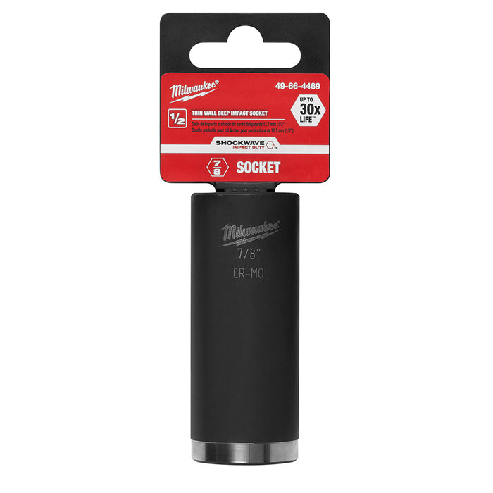 Milwaukee (366) 49-66-4469 SHOCKWAVE™ 1/2" Deep Well Socket 7/8"