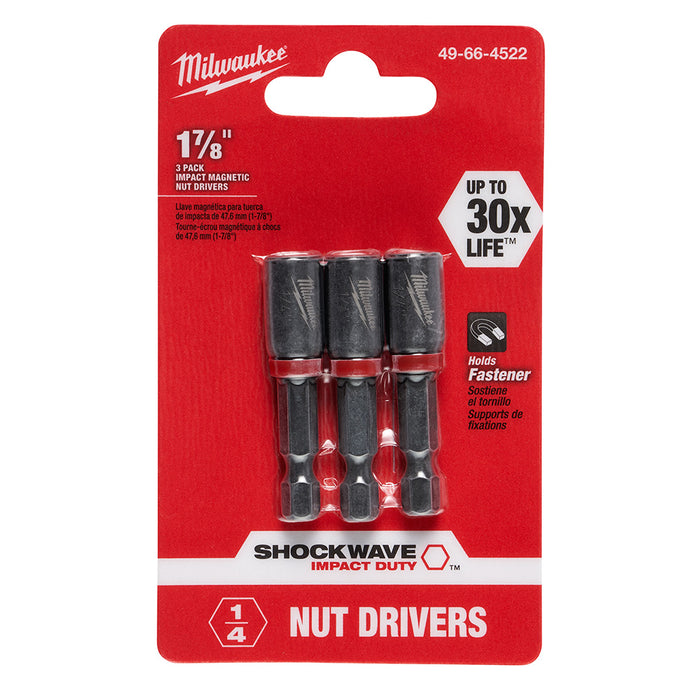 Milwaukee 49-66-4522 SHOCKWAVE™ 1-7/8" MAG NUTDRIVER 1/4"