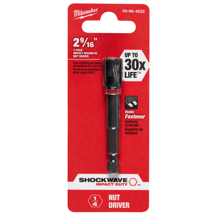 Milwaukee 49-66-4532 SHOCKWAVE™ 2-9/16" MAG NUTDRIVER 1/4"