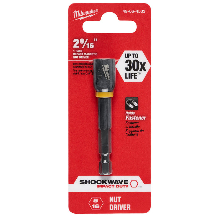 Milwaukee 49-66-4533 SHOCKWAVE™ 2-9/16" MAG NUTDRIVER 5/16"