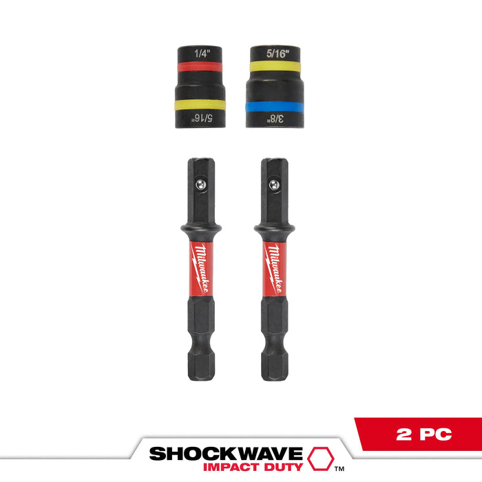 Milwaukee 49-66-4565 SHOCKWAVE Impact Duty™ QUIK-CLEAR™ 2-in-1 Magnetic Nut Driver Set 2PC