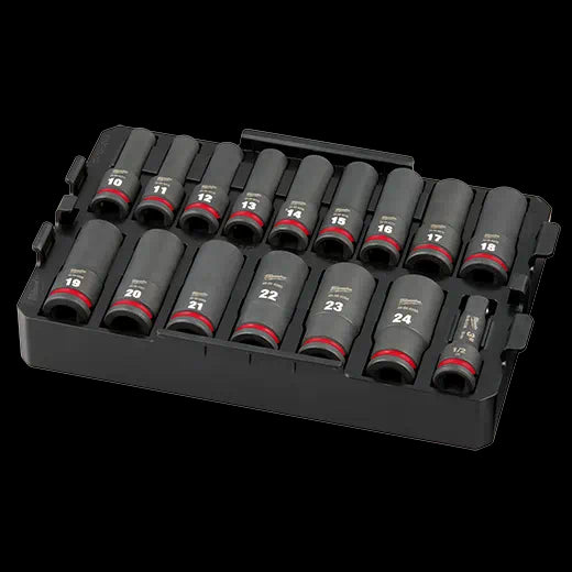 Milwaukee 49-66-6818 SHOCKWAVE Impact Duty™ Socket 1/2” Dr 16PC MM TRAY Set
