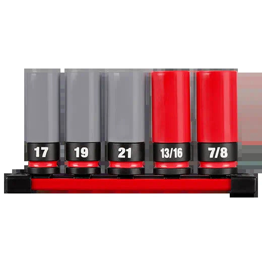 Milwaukee (366) 49-66-7831 Milwaukee SHOCKWAVE Impact Duty™ 1/2 Drive SAE & Metric 5PC Lug Nut Wheel Socket Set