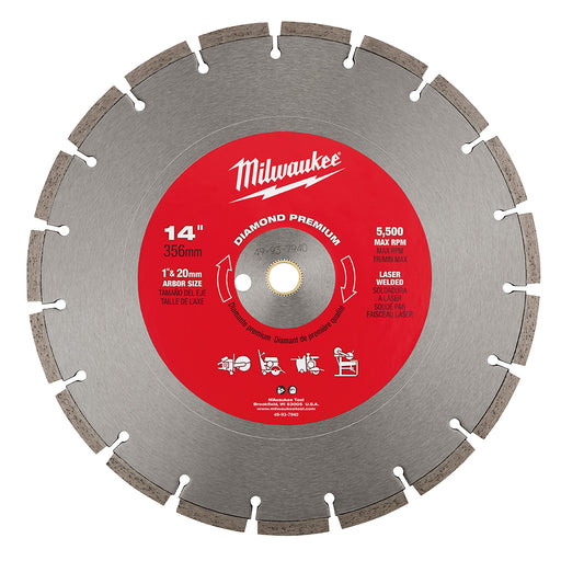 Milwaukee 49-93-7940 14" Diamond Premium Segmented