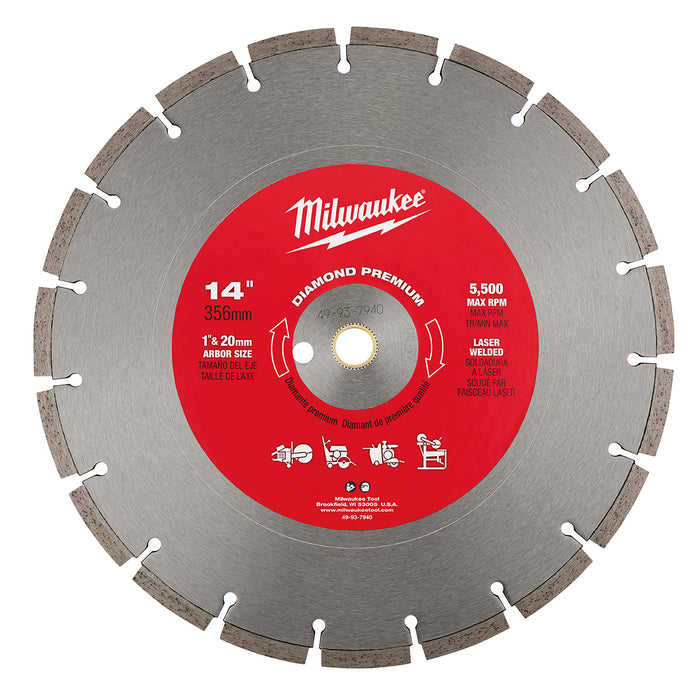 Milwaukee 49-93-7940 14" Diamond Premium Segmented